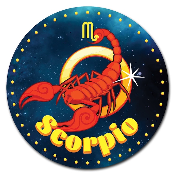 Scorpio Circle Corrugated Plastic Sign
